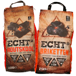 Houtskool en briketten bij Mercurius Catering